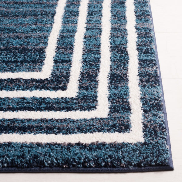 Safavieh Symphony 618 Power Loomed 100% Polypropylene Modern Rug Navy / Ivory SYH618N-8