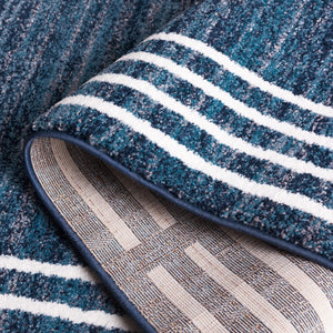 Safavieh Symphony 618 Power Loomed 100% Polypropylene Modern Rug Navy / Ivory SYH618N-8