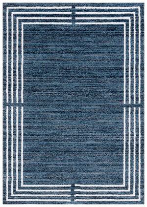Safavieh Symphony 618 Power Loomed 100% Polypropylene Modern Rug Navy / Ivory SYH618N-8