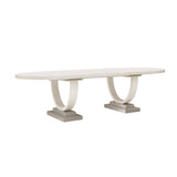 Brighton Trestle Table with Leaf Extension White with North Star Finish P378-DR-K2 Pulaski Furniture