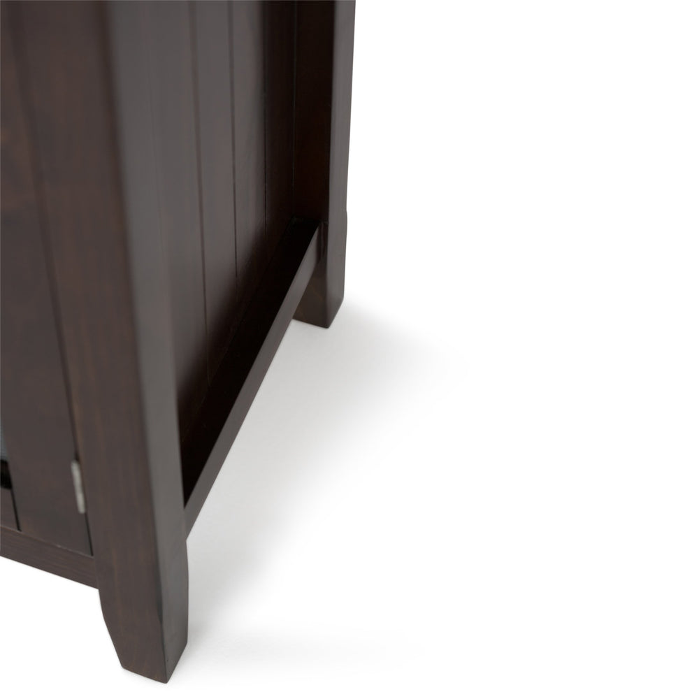 English Elm Acadian Low Storage Cabinet In Brunette Brown - Handcrafted Solid Wood With Adjustable Shelves & Style B136P159405