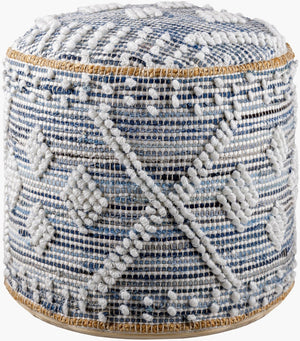 Livabliss Sydney Handcrafted Woven Square Pouf Jute Cotton Blend for Living Room or Bedroom SYPF002-181816