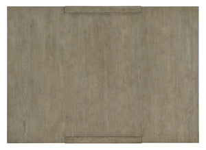 Hooker Furniture Linville Rustic Pine Cocktail Table In Mink Smoked-Gray Finish With Rounded Square Top & Plinth Base 6150-80310-85