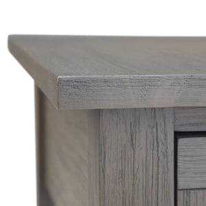 English Elm Monroe Rustic Narrow Side Table - Handcrafted Acacia With Farmhouse Grey Finish & Storage Drawer B136P158957