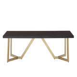 Homelegance By Top-Line DuBose Black and Gold Metal Base Tables Black Metal