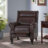 Christopher Knight Home® Noble House 35.43" Wide Faux Leather Manual Wing Chair Recliner