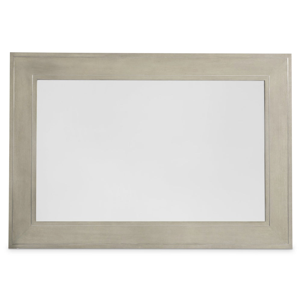 Bernhardt Bernhardt Cornelia Mirror With Nebbia Ash Frame And Brushed Stainless Inlays — Neo‑Traditional 52"W X36"H 331334