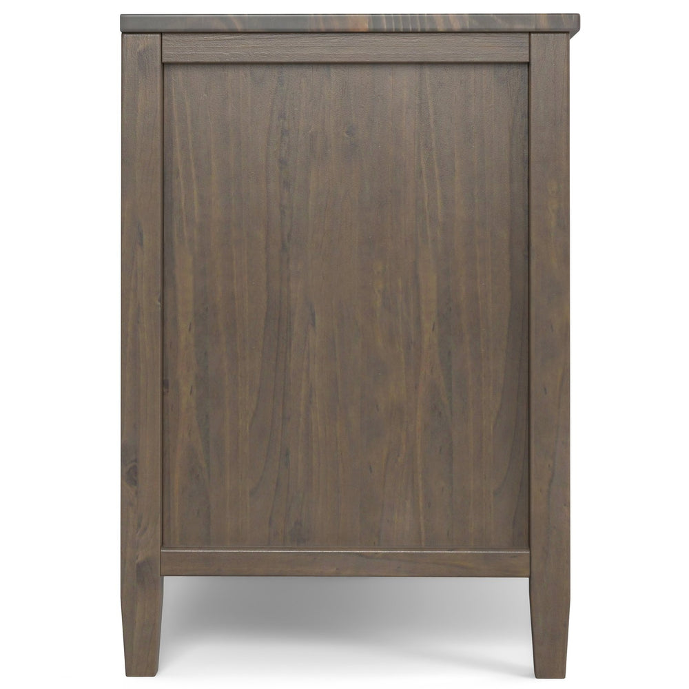 English Elm Ela 72" TV Media Stand Smoky Brown – Solid Wood, Extra-Wide for Up to 80" TVs, X-Shaker Doors, Cord Management B136P158606