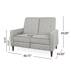 English Elm Christopher Knight Home® - DOUBLE Recliner Fabric Sofa with Plush Cushions and Space-Saving Design for Living Rooms, 49"L LIGHT GREY 72478.00FLGRYTW