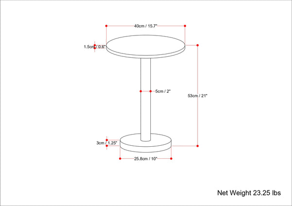 English Elm Evans White Marble Side Table with Black & Gold Iron Pedestal — Handcrafted Modern Accent (98) B136P159931