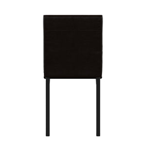 Homelegance By Top-Line Aristos Metal Faux Leather Upholstered Dining Chairs Black Metal