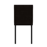 Homelegance By Top-Line Aristos Metal Faux Leather Upholstered Dining Chairs Black Metal