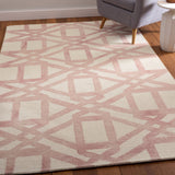 Feizy Rugs Lorrain Hand-tufted Wool Rug - Modern Geometric Design, Stain-resistant, Perfect For High Traffic Areas Ivory,Pink,Tan Wool 6108571fblh000g99