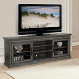 Parker House Sundance - Smokey Grey 92 In. TV Console Smokey Grey Poplar Solids / Birch Veneers SUN#92-SGR