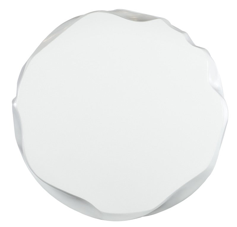 Hooker Furniture Melange Sculptural Alabaster End Table With Carved Twist Column, Round Top & Solid Plinth Base (24") 628-80532-02