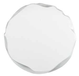 Hooker Furniture Melange Sculptural Alabaster End Table With Carved Twist Column, Round Top & Solid Plinth Base (24") 628-80532-02