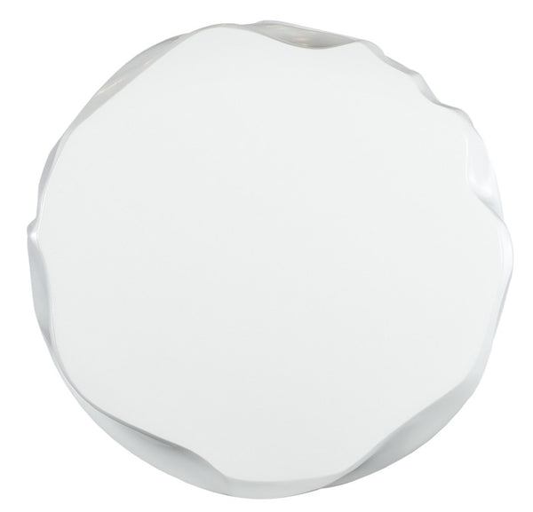 Hooker Furniture Melange Sculptural Alabaster End Table With Carved Twist Column, Round Top & Solid Plinth Base (24") 628-80532-02