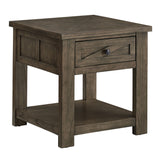 Homelegance By Top-Line Niccolo 24" Tall End Table with Storage Grey Wood