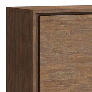 English Elm Lowry Medium Storage Cabinet - Handcrafted Rustic Acacia Wood With Adjustable Shelves & Metal Accents B136P158859