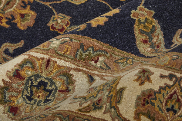 Feizy Rugs Wagner Hand Tufted Wool Oriental Rug - Durable, Stain-resistant Design Perfect For High-traffic Areas Blue,Tan,Gold Wool Wgr8944fnvybgef00