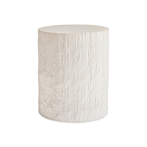 Bernhardt Bernhardt Antibes Sculptural Round Accent Table In Pumice Grc — Rustic-Modern End/Beside Table 350111