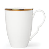 Contempo Luxe Mug: 14 oz. Bone China with Microwave-Safe Gold Trim, Chip-Resistant