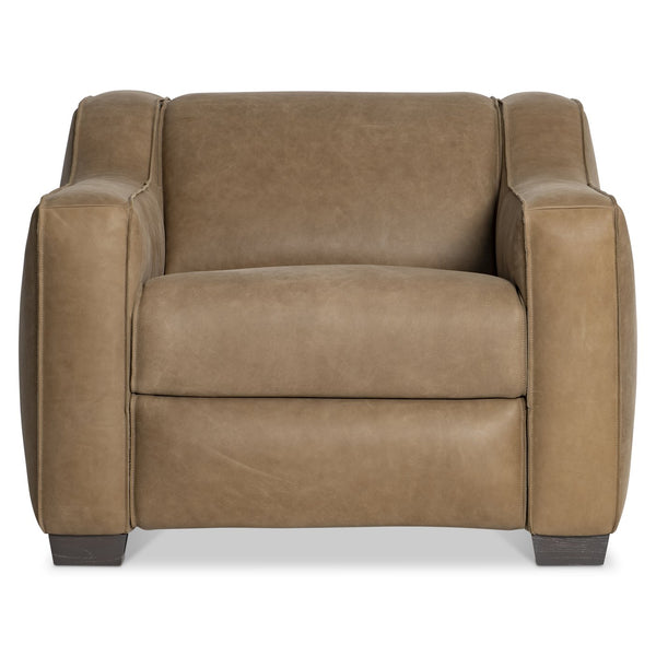 Bernhardt Bernhardt Flynn Leather Power Recliner Chair With Pop-Up Headrest, Lift Footrest & Tailored Welt 752RLO