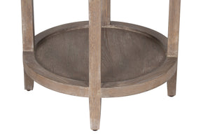 Porter Designs Lowell Solid White Oak End Table - Stylish, Durable, With Extra Storage Shelves Brown Wood 05-108-08-1920