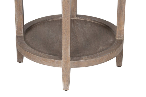 Porter Designs Lowell Solid White Oak End Table - Stylish, Durable, With Extra Storage Shelves Brown Wood 05-108-08-1920