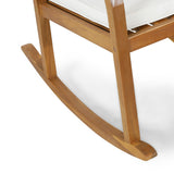 Christopher Knight Home® - Noble House - Petes Outdoor Acacia Wood Rocking Chair With Cushion