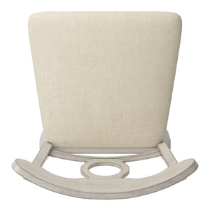 Homelegance By Top-Line Juliette Napoleon Back Counter Height Wood Swivel Chair White Rubberwood