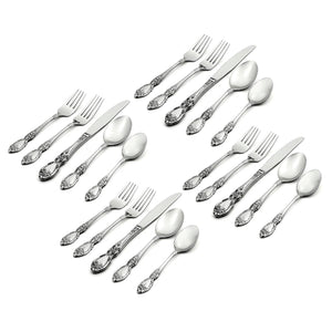 Lenox Oneida Wordsworth 20 Piece Everyday Flatware Set, Service for 4 Metallic, STAINLESS METAL 2285020C