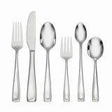 Oneida Moda 6-Piece Stainless Steel Flatware Set, Mirror Finish, Dishwasher Safe