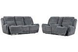 Parker House Spencer - Tide Graphite Power Reclining Sofa And Loveseat Grey 100% Polyester (W) Mspe-32ph-tgr