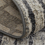 Feizy Rugs Kano Polypropylene/Polyester Machine Made Industrial Rug Gray/Black/Ivory 10'-2" x 13'-9"