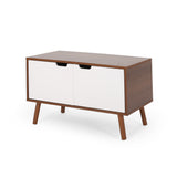 Christopher Knight Home® - Noble House - Pickfair Mid-Century Modern 2 Door Cabinet, Walnut And White