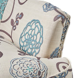 Christopher Knight Home® - Noble House - Tafton White And Blue Floral Fabric Club Chair