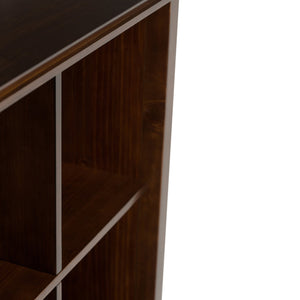 English Elm Artisan 12-Cube Storage Unit In Russet Brown - Handcrafted Solid Wood With Stylish Versatility B136P159474