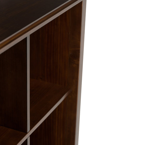 English Elm Artisan 12-Cube Storage Unit In Russet Brown - Handcrafted Solid Wood With Stylish Versatility B136P159474