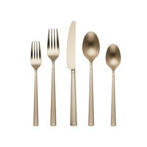 Lenox Oneida Robyn Satin Champagne Mist 20-Piece Flatware Set Metallic, STAINLESS METAL 897339