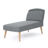 Christopher Knight Home® - Noble House - Carisia Mid Century Modern Slate Grey Fabric Chaise Lounge