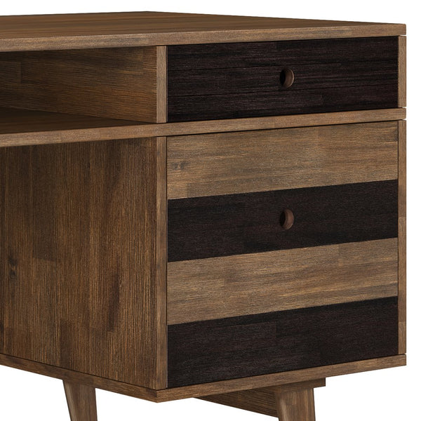 English Elm Clarkson Desk - Handcrafted Rustic Acacia With Mid-Century Design & Ample Storage For Home Office B136P158782