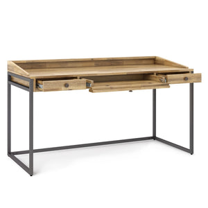 English Elm Ralston Desk - Handcrafted Distressed Golden Wheat With Solid Acacia Top And Versatile Storage Solutions B136P159562-GIGA