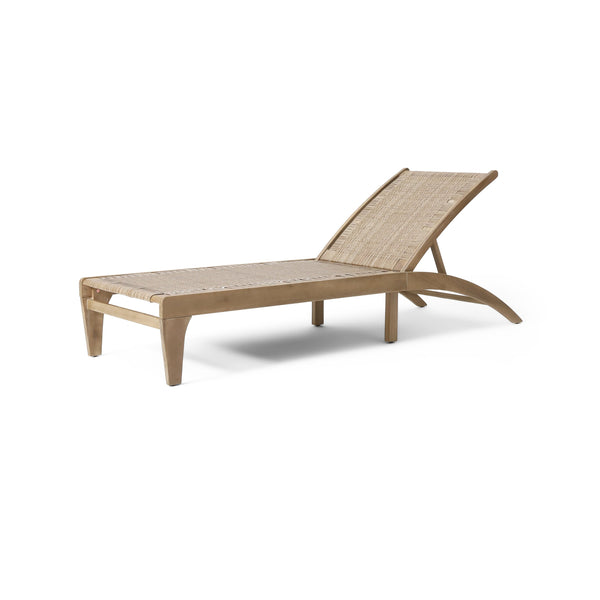 English Elm Christopher Knight Home® - BENFIELD Chaise Lounge Light Brown Wicker with Acacia Wood Frame, Weather-Resistant Reclining Comfort 73261.00MLBRN