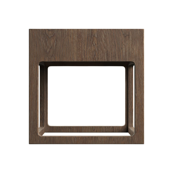 Bernhardt Bernhardt Casa Paros Side Table 24" Rustic Modern Wood Frame With Inset Faux Concrete Top, Airy Design 317111