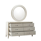 Pulaski Furniture Zoey 6 Drawer Dresser with Round Beveled Mirror P344-BR-K7-PULASKI P344-BR-K7-PULASKI