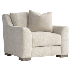 Bernhardt Bernhardt Gabi Fabric Chair — Sculptural Curved Lounge With Oversized Arms, Deep Seat & Wood Feet - Made to Order P7082A