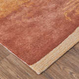 Feizy Rugs Anya Wool/Viscose Hand Tufted Industrial Rug Red/Orange/Ivory 9' x 12'