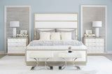 Bernhardt Axiom King Panel Bed with Inset Upholstered Panels K1087