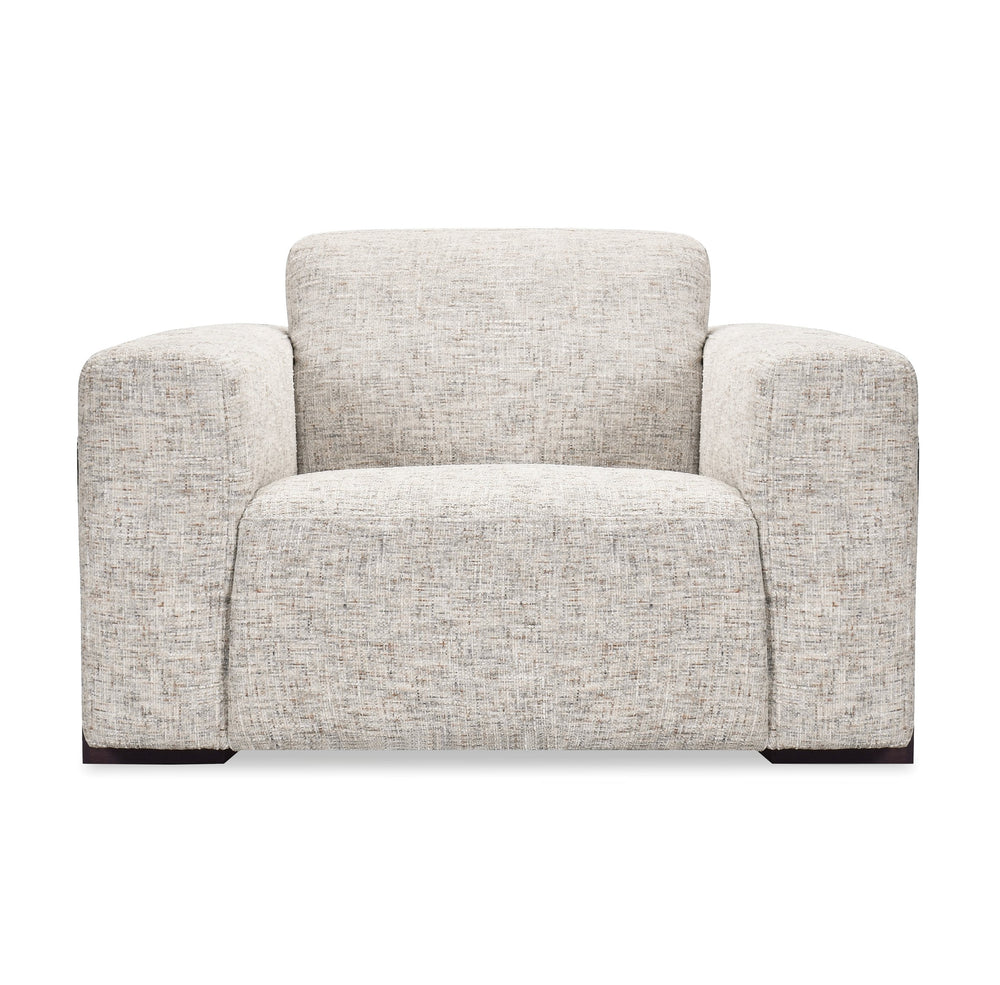 Hooker Furniture Atlas Chenille Power Recliner with Motorized Headrest and Ebony Wood Accent Trim SS444-PH1-415